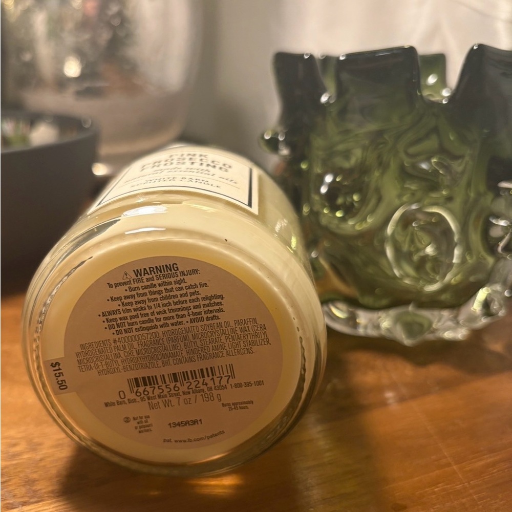 White Barn Bath & Body Works Pink Prosecco Frosting Candle champagne toast NEW - Picture 5 of 5